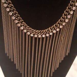 Elegant Gold Fringe Necklace